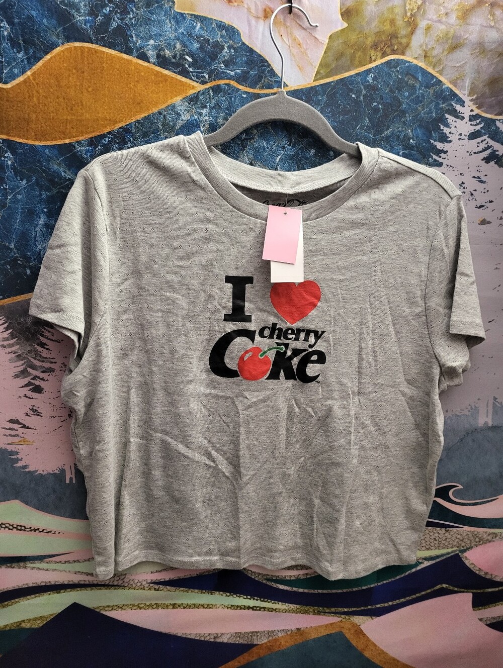 NWT I Heart Cherry Coke Crop Tee
